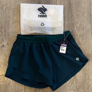 NWT Rabbit Dark Green Fuel and Fly 4” Shorts
